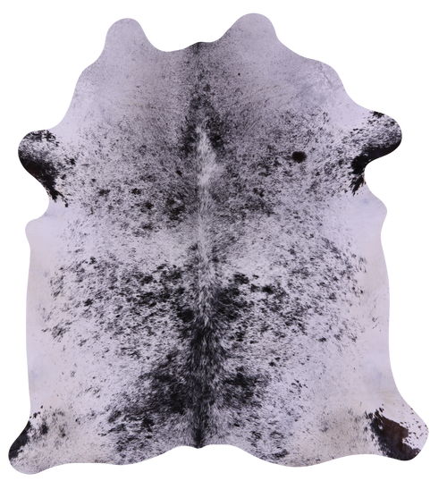 Black Salt & Pepper Natural Cowhide Rug - X-Large 7' 5