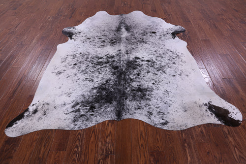 Black Salt & Pepper Natural Cowhide Rug - X-Large 7' 5