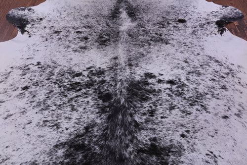 Black Salt & Pepper Natural Cowhide Rug - X-Large 7' 5