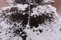 Thumbnail for Brown Salt & Pepper Natural Cowhide Rug - X-Large 7' 4