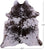 Brown Salt & Pepper Natural Cowhide Rug - X-Large 7' 4"H x 6' 5"W
