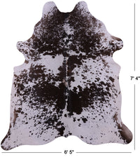 Thumbnail for Brown Salt & Pepper Natural Cowhide Rug - X-Large 7' 4
