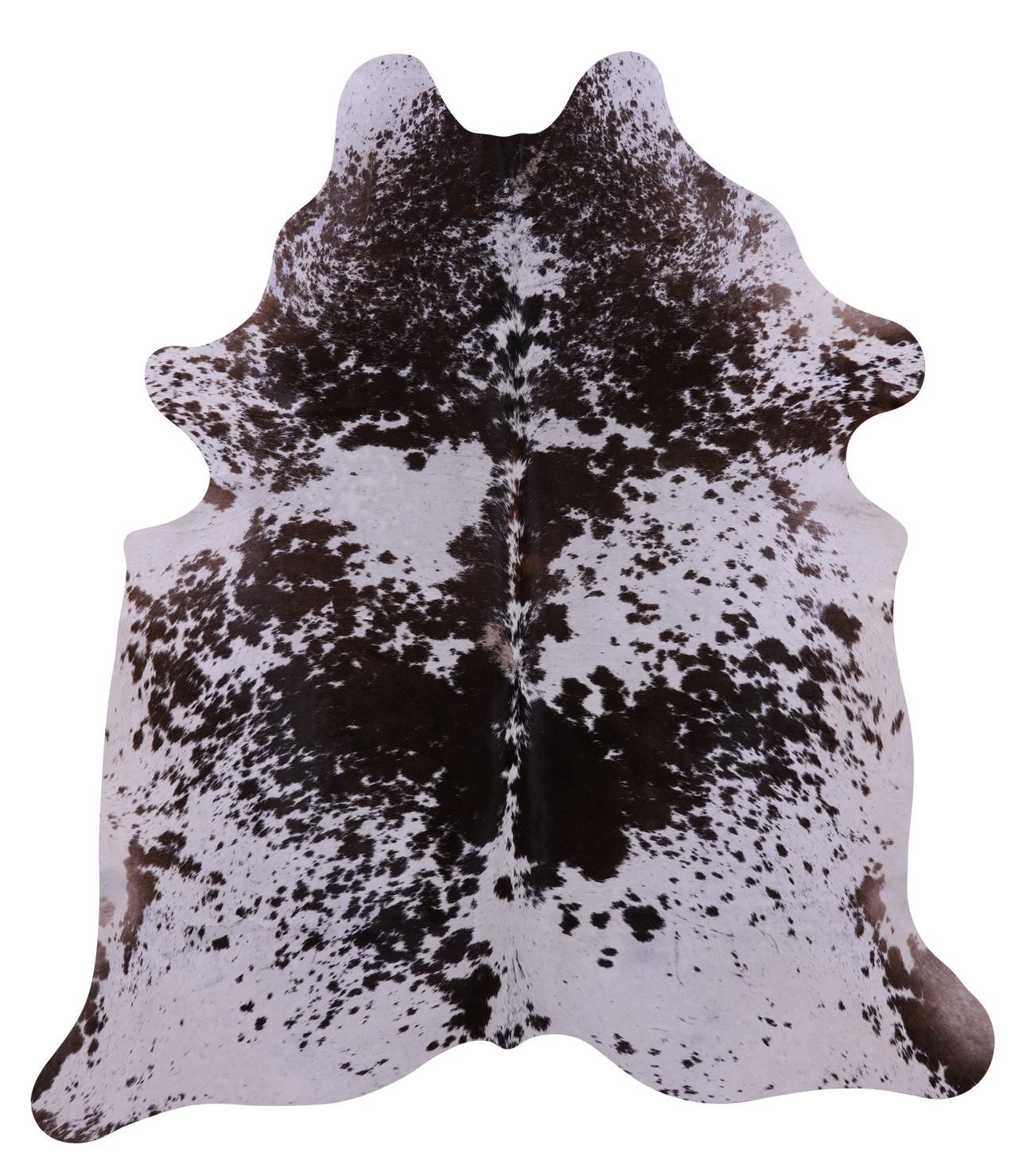 Brown Salt & Pepper Natural Cowhide Rug - X-Large 7' 4"H x 6' 5"W