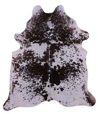 Thumbnail for Brown Salt & Pepper Natural Cowhide Rug - X-Large 7' 4