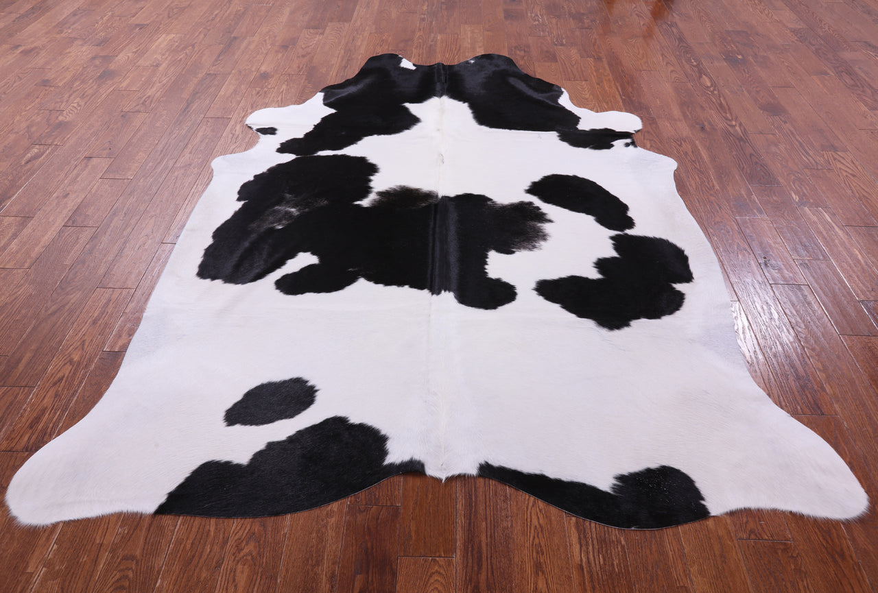 Black & White Natural Cowhide Rug - XX-Large 8' 2"H x 6' 8"W