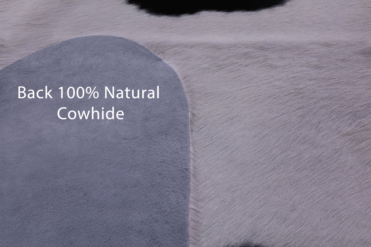 Black & White Natural Cowhide Rug - XX-Large 8' 2"H x 6' 8"W