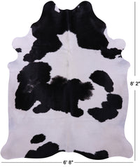 Thumbnail for Black & White Natural Cowhide Rug - XX-Large 8' 2