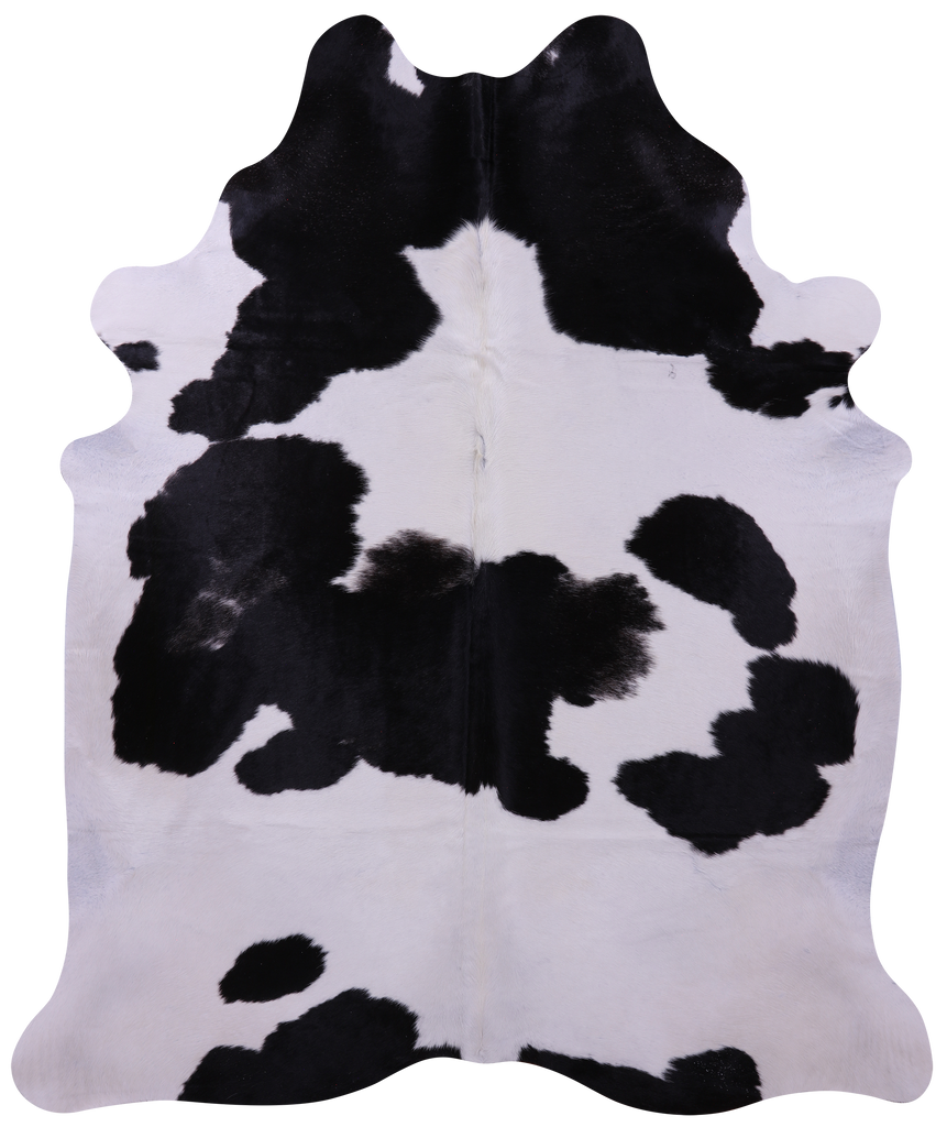 Black & White Natural Cowhide Rug - XX-Large 8' 2"H x 6' 8"W