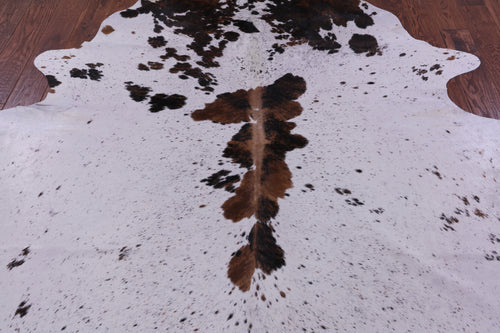 Brown Salt & Pepper Natural Cowhide Rug - XX-Large 8' 2