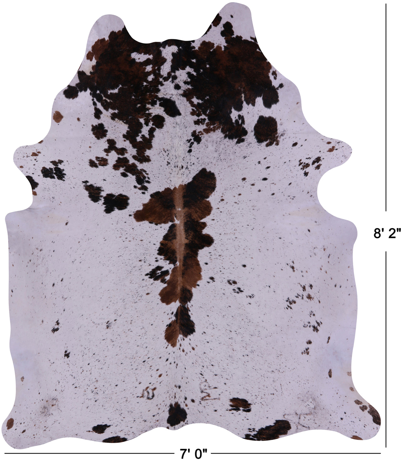 Brown Salt & Pepper Natural Cowhide Rug - XX-Large 8' 2"H x 7' 0"W