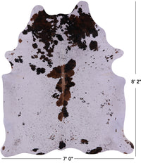 Thumbnail for Brown Salt & Pepper Natural Cowhide Rug - XX-Large 8' 2
