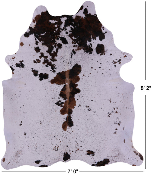 Brown Salt & Pepper Natural Cowhide Rug - XX-Large 8' 2
