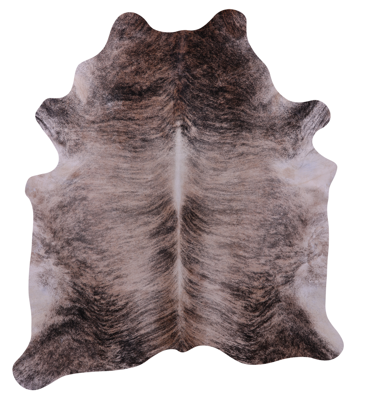 Light Brindle Natural Cowhide Rug - X-Large 7' 7"H x 6' 8"W