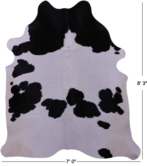 Black & White Natural Cowhide Rug - XX-Large 8' 3