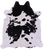 Black & White Natural Cowhide Rug - X-Large 7' 5"H x 6' 7"W