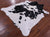 Black & White Natural Cowhide Rug - X-Large 7' 5"H x 6' 7"W