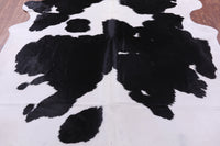 Thumbnail for Black & White Natural Cowhide Rug - XX-Large 7' 9