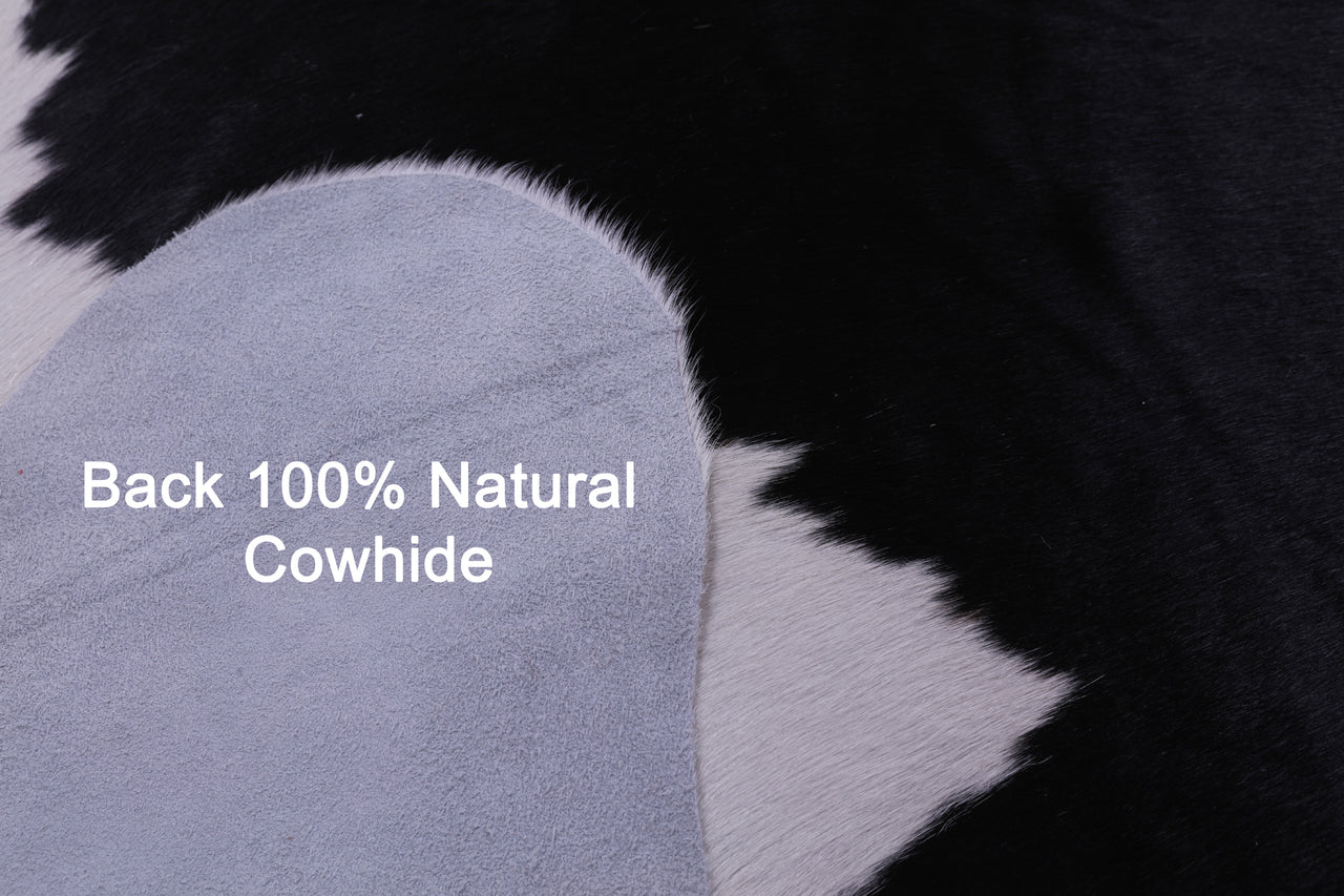 Black & White Natural Cowhide Rug - XX-Large 7' 9"H x 6' 10"W