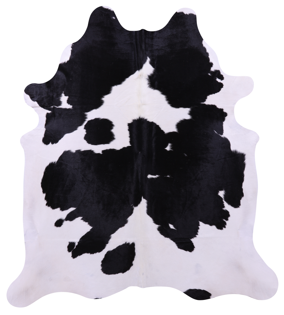 Black & White Natural Cowhide Rug - XX-Large 7' 9"H x 6' 10"W