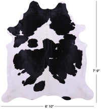 Thumbnail for Black & White Natural Cowhide Rug - XX-Large 7' 9