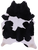 Black & White Natural Cowhide Rug - XX-Large 8' 7"H x 6' 7"W