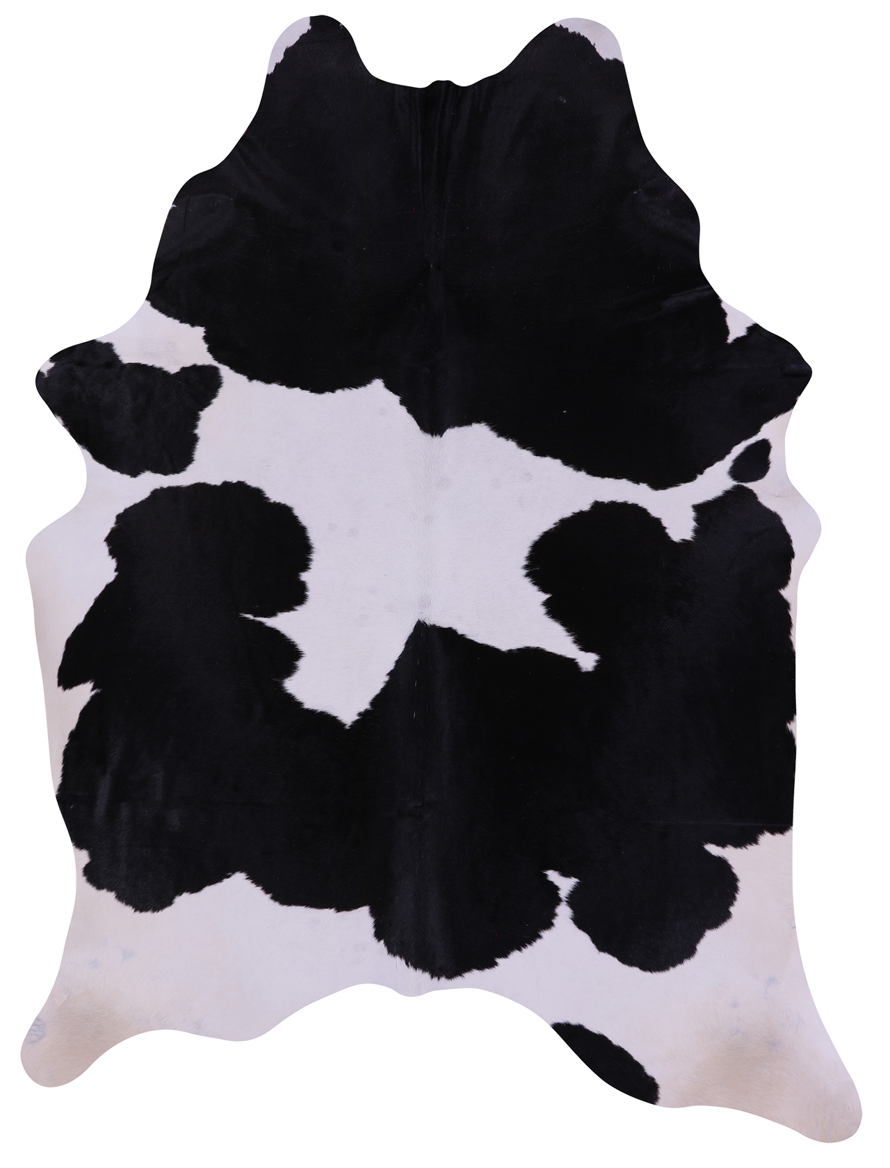 Black & White Natural Cowhide Rug - XX-Large 8' 7"H x 6' 7"W