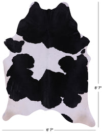 Thumbnail for Black & White Natural Cowhide Rug - XX-Large 8' 7