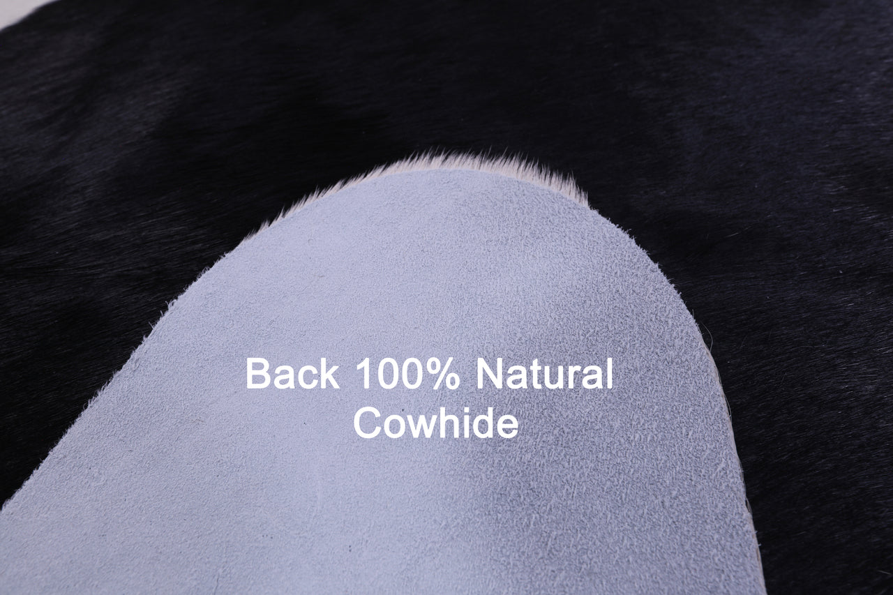 Black & White Natural Cowhide Rug - XX-Large 8' 7"H x 6' 7"W