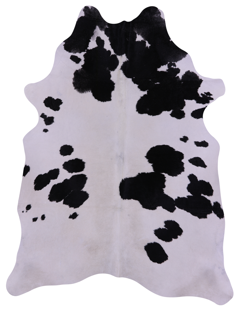 Black & White Natural Cowhide Rug - XX-Large 8' 2"H x 6' 3"W