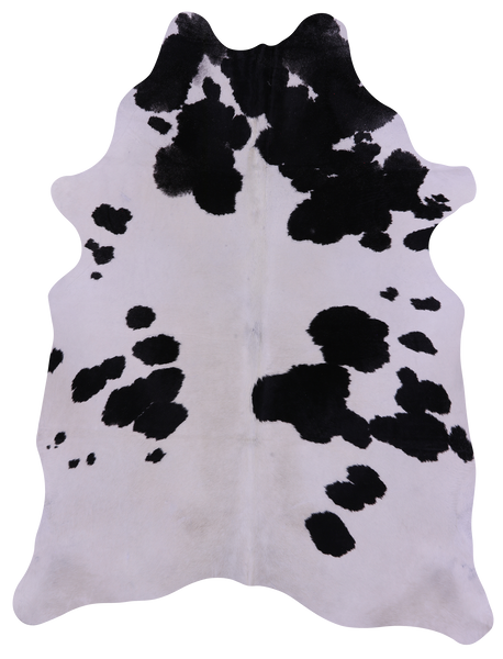 Black & White Natural Cowhide Rug - XX-Large 8' 2"H x 6' 3"W