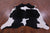 Black & White Natural Cowhide Rug - XX-Large 7' 8"H x 6' 9"W