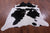 Black & White Natural Cowhide Rug - X-Large 7' 7"H x 6' 5"W