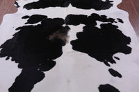 Thumbnail for Black & White Natural Cowhide Rug - X-Large 7' 7