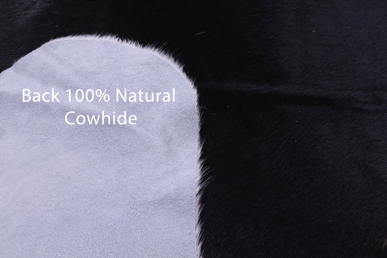 Black & White Natural Cowhide Rug - X-Large 7' 7"H x 6' 5"W
