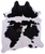 Black & White Natural Cowhide Rug - X-Large 7' 7"H x 6' 5"W