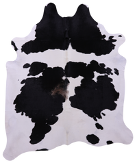 Thumbnail for Black & White Natural Cowhide Rug - X-Large 7' 7
