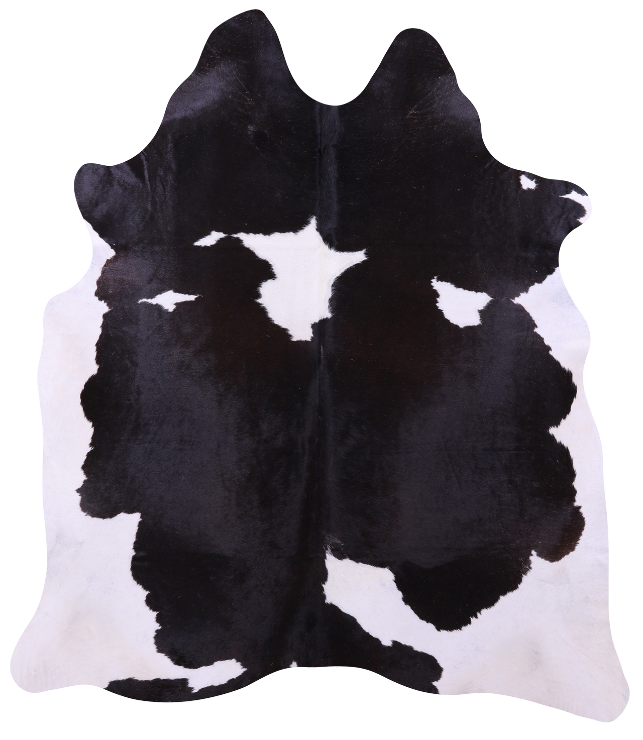 Black & White Natural Cowhide Rug - XX-Large 8' 0"H x 7' 1"W