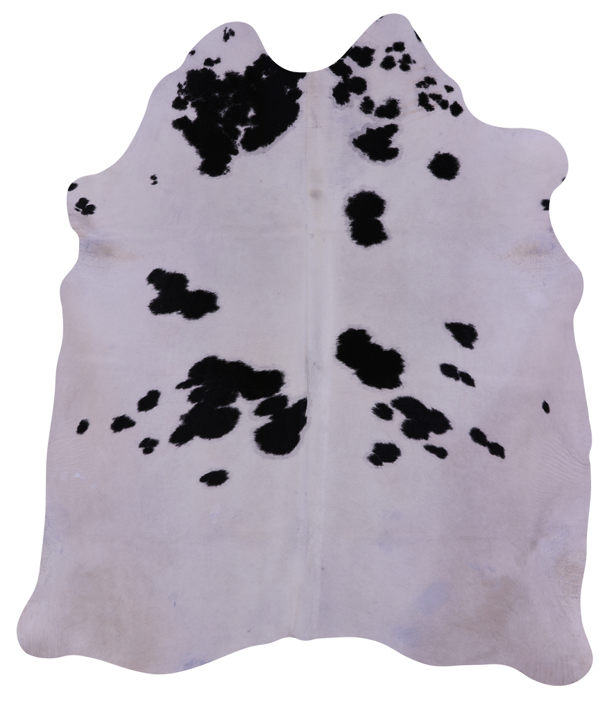 Black & White Natural Cowhide Rug - XX-Large 7' 8"H x 6' 7"W