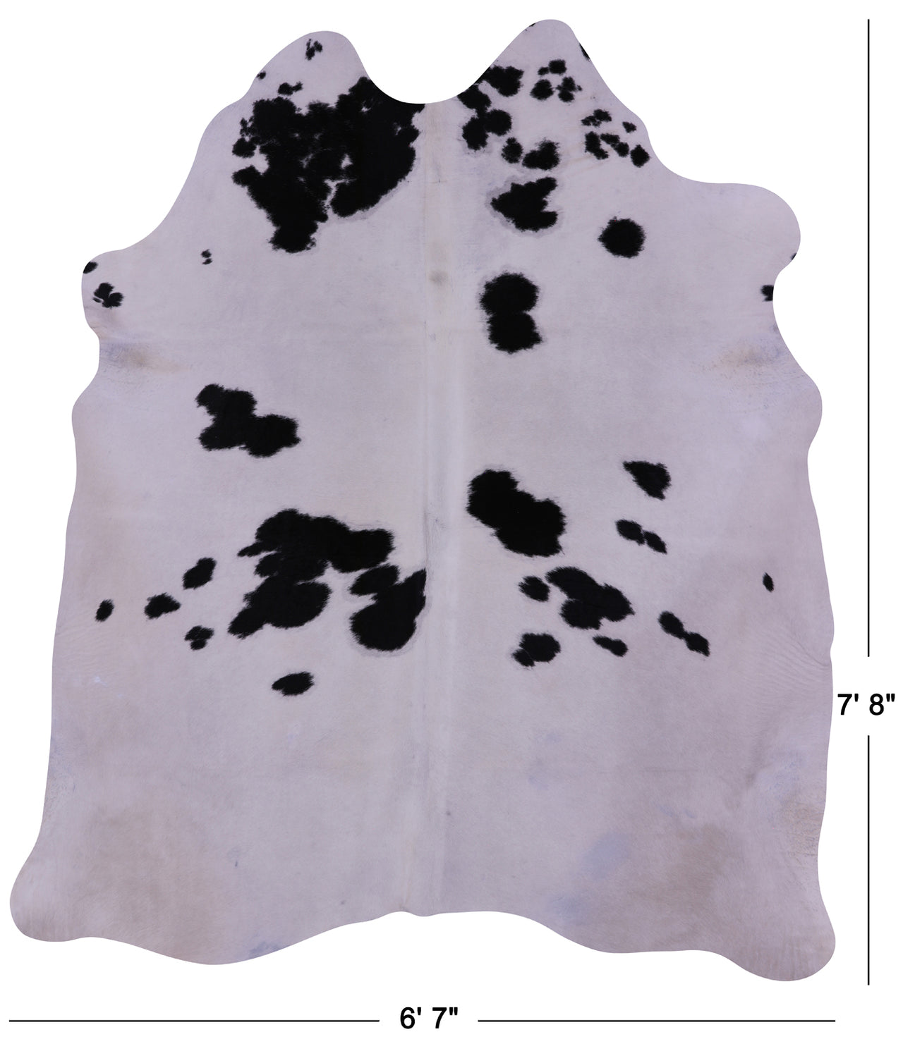 Black & White Natural Cowhide Rug - XX-Large 7' 8"H x 6' 7"W
