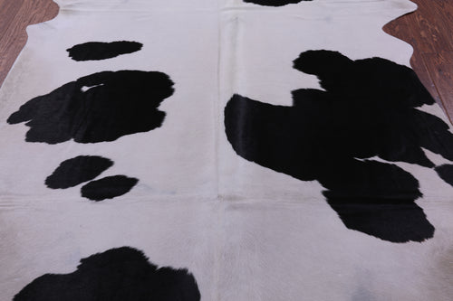 Black & White Natural Cowhide Rug - X-Large 7' 5