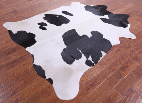Black & White Natural Cowhide Rug - X-Large 7' 5