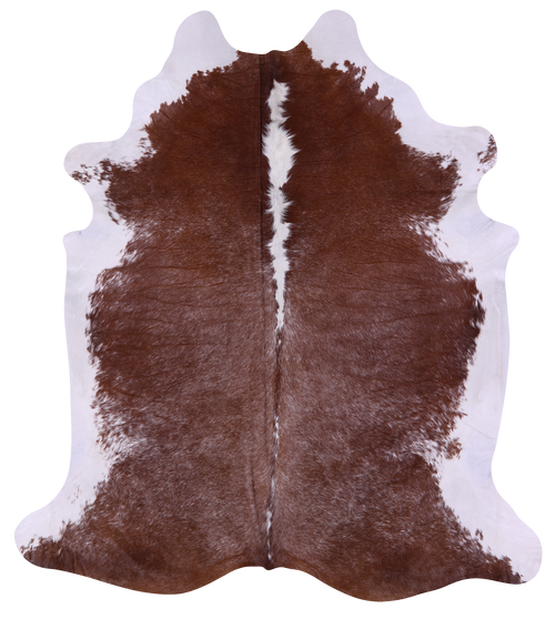Brown & White Natural Cowhide Rug - XX-Large 8' 0