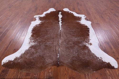 Brown & White Natural Cowhide Rug - XX-Large 8' 0