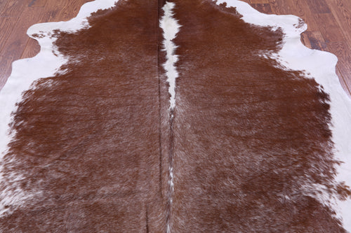 Brown & White Natural Cowhide Rug - XX-Large 8' 0