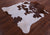 Brown & White Natural Cowhide Rug - X-Large 7' 0"H x 6' 2"W