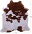 Brown & White Natural Cowhide Rug - X-Large 7' 0"H x 6' 2"W