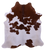 Brown & White Natural Cowhide Rug - X-Large 7' 0"H x 6' 2"W