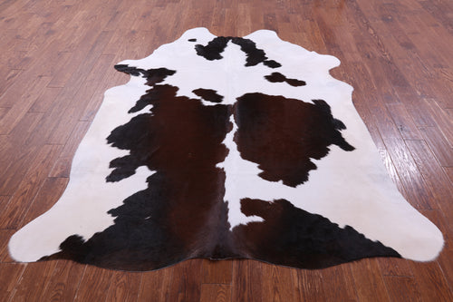 Brown & White Natural Cowhide Rug - X-Large 7' 6