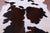 Brown & White Natural Cowhide Rug - X-Large 7' 6"H x 6' 6"W