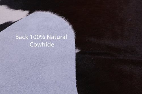 Brown & White Natural Cowhide Rug - X-Large 7' 6
